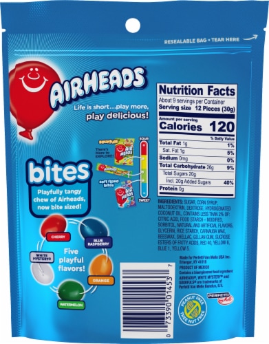 Airheads Original Fruit Bites Perspective: back