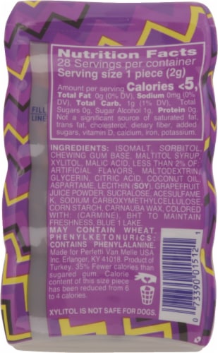 Mentos® Sugar-Free Sour Grape Gum Perspective: back