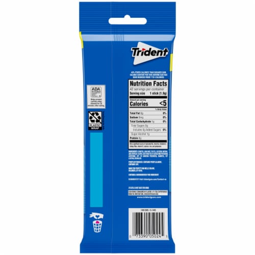 Trident Original Sugar Free Gum Multi Pack Perspective: back