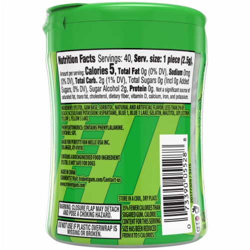 Trident Vibes Spearmint Rush Sugar Free Gum Perspective: back