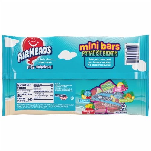 Airheads Paradise Blends Mini Bars Candy Perspective: back