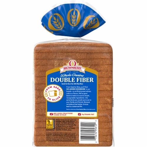 Brownberry® Whole Grains Double Fiber Bread Perspective: back