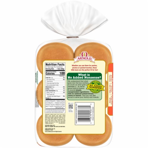 Arnold® Sweet Hawaiian Slider Buns Perspective: back