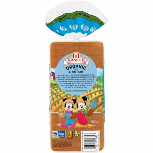 Arnold® Organic White Made with Whole Wheat Bread Perspective: back
