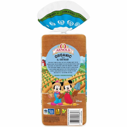 Arnold® Organic White Made with Whole Wheat Bread Perspective: back