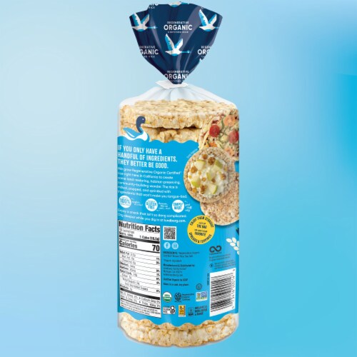 Lundberg Family Farms® Organic Lightly Salted Rice Cakes Perspective: back