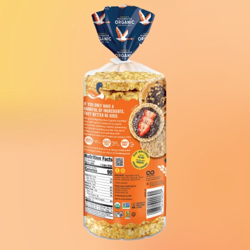 Lundberg® Gluten Free Cinnamon Toast Organic Rice Cakes Perspective: back
