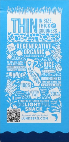 Lundberg Family Farms® Organic Lightly Salted Thin Stackers® Brown Rice Puffed Grain Cakes Perspective: back