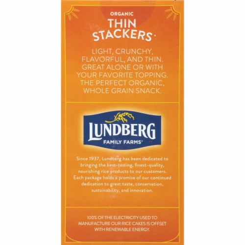 Lundberg Thin Stackers Organic Red Rice & Quinoa Puffed Grain Cakes Perspective: back