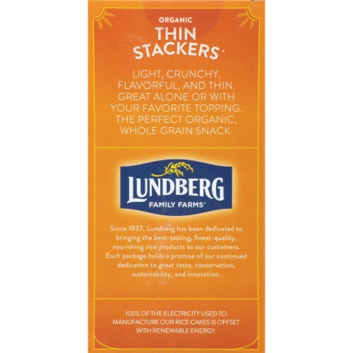 Lundberg Family Farms Organic Thin Stackers Red Rice & Quinoa Perspective: back