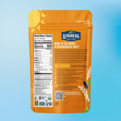 Lundberg Organic Whole Grain Wild Rice Perspective: back