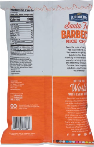 Lundberg® Santa Fe Barbecue Rice Chips Perspective: back