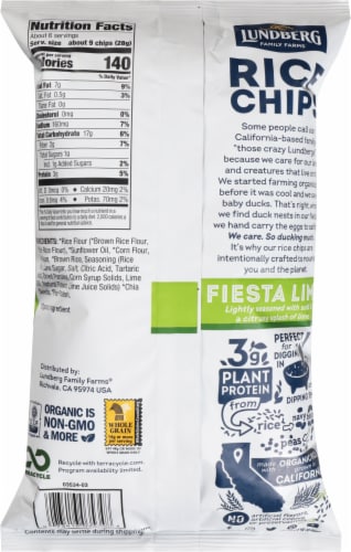 Lundberg Organic Fiesta Lime Rice Chips Perspective: back