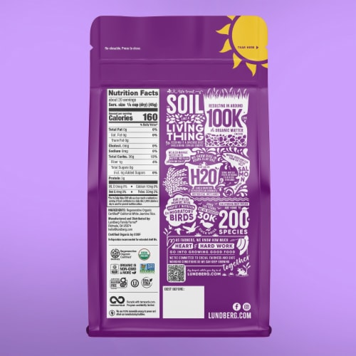 Lundberg Family Farms® Regenerative Organic Certified® Jasmine White Rice Perspective: back