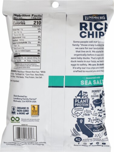 Lundberg® Organic Sea Salt Rice Chips Perspective: back