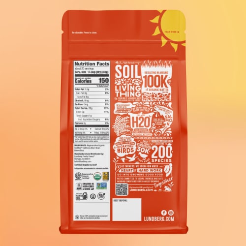 Lundberg® Organic Short Grain Brown Rice Perspective: back
