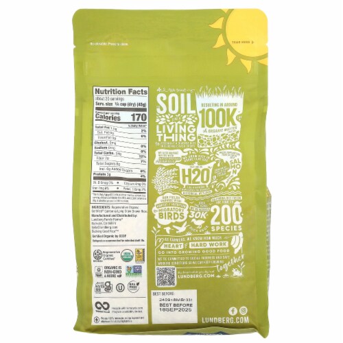 Lundberg Family Farms® Organic Brown Long Grain Rice Perspective: back