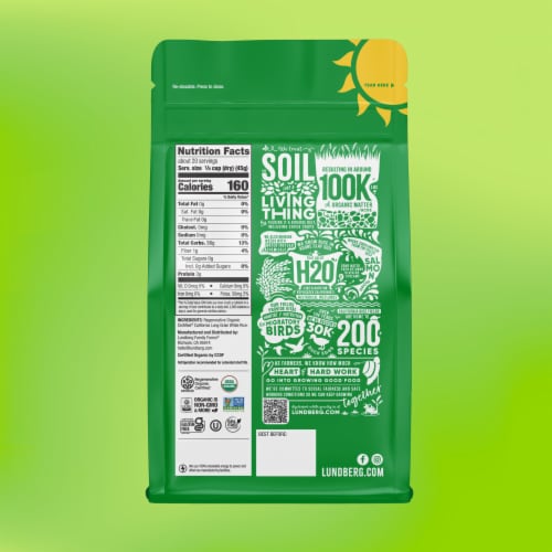 Lundberg Family Farms® Organic White Long Grain Rice Perspective: back