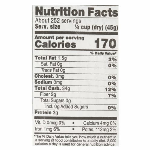 Lundberg Organic Long Grain Brown Rice Perspective: back