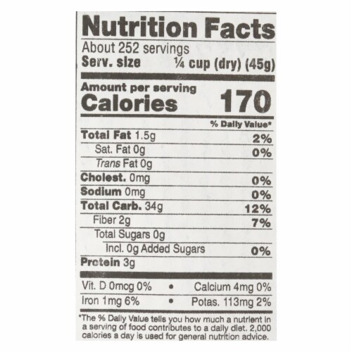 Lundberg Organic Long Grain Brown Rice Perspective: back
