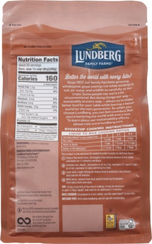 Lundberg California Brown Basmati Whole Grain Rice Perspective: back