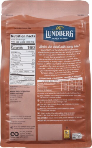Lundberg California Brown Basmati Whole Grain Rice Perspective: back
