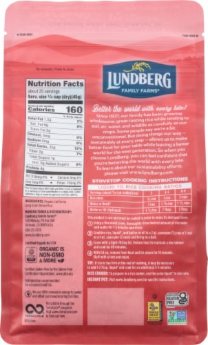 Lundberg Family Farms® Organic California Brown Basmati Whole Grain Rice Perspective: back