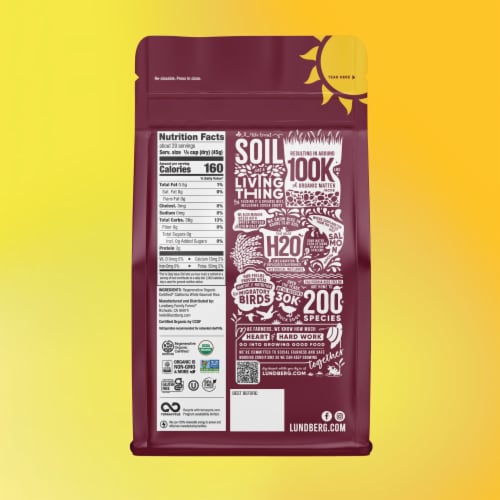 Lundberg Family Farms® Organic California White Basmati Rice Perspective: back