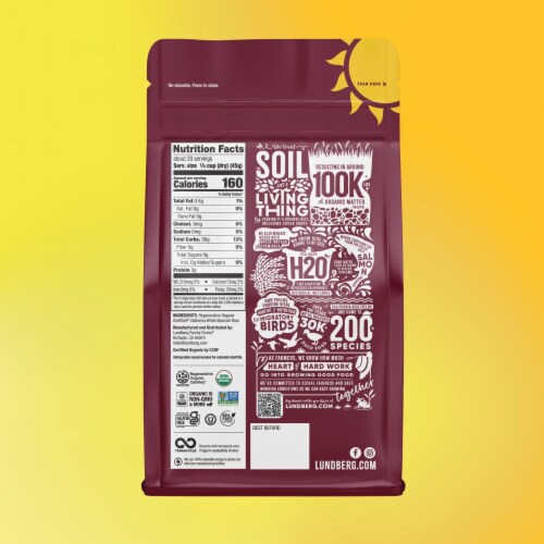 Lundberg Family Farms® Organic California White Basmati Rice Perspective: back