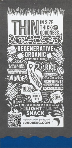 Lundberg Family Farms® Organic Thin Stackers Cracked Black Pepper Rice Cakes Perspective: back
