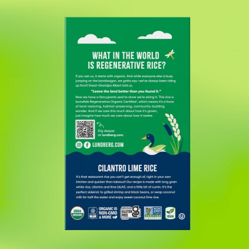 Lundberg Family Farms® Organic Cilantro Lime Rice Perspective: back