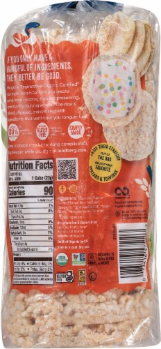 Lundberg Organic Whole Grain Salted Caramel Brown Rice Cake Perspective: back