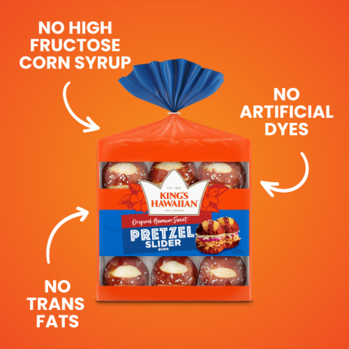 King's Hawaiian® Original Hawaiian Sweet™ Pretzel Slider Buns Perspective: back