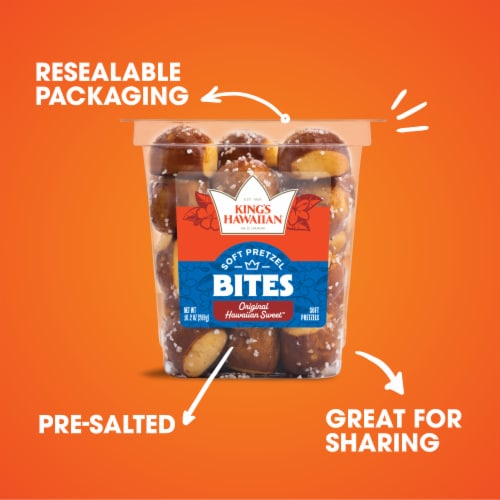 King's Hawaiian® Original Hawaiian Sweet™ Soft Pretzel Bites Perspective: back