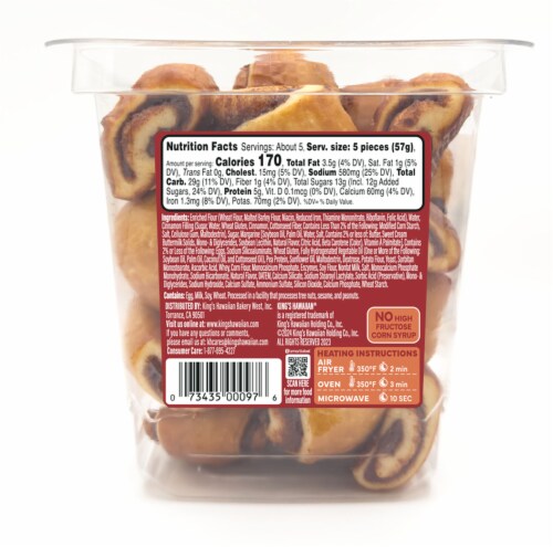King's Hawaiian® Cinnamon Swirl Bites Perspective: back
