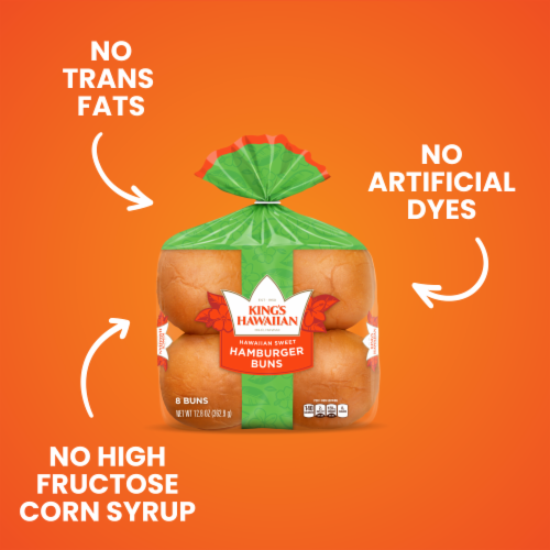 King's Hawaiian® Sweet Hamburger Buns Perspective: back