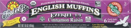 Food for Life® Cinnamon Raisin Frozen English Muffins Perspective: back