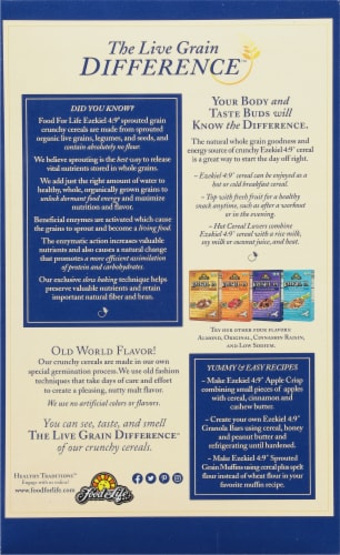Food for Life® Ezekiel 4:9® Golden Flax Sprouted Organic Cereal Perspective: back
