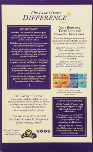 Food for Life® Ezekiel 4:9 Cinnamon Raisin Sprouted Organic Cereal Perspective: back
