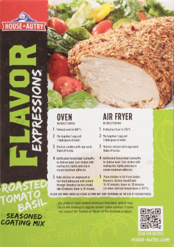 House Autry Flavor Expressions® Roasted Tomato Basil Seasoned Coating Mix Perspective: back