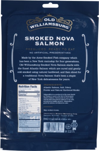Old Williamsburg™ Smoked Nova Salmon Perspective: back