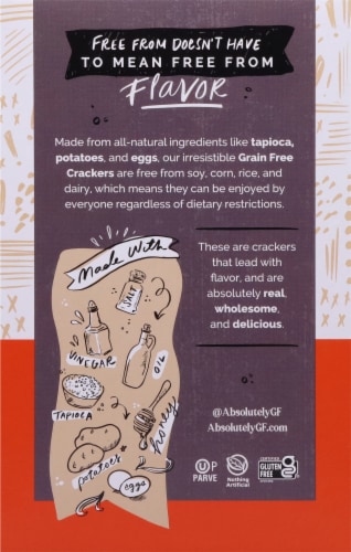 Absolutely® Gluten Free Cracked Pepper Crackers Perspective: back