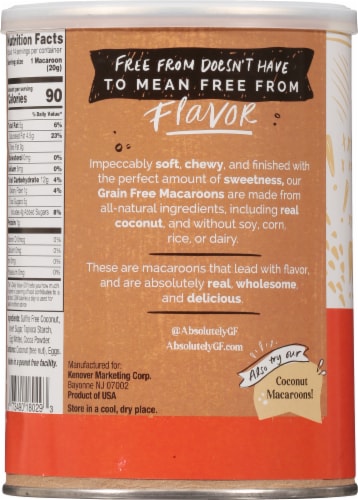 Absolutely!® Gluten Free Chocolate Grain Free Macaroons Perspective: back