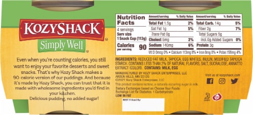 Kozy Shack® Simply Well® Tapioca Pudding Perspective: back