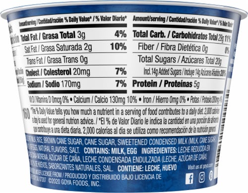 GOYA® Dulce de Leche Rice Pudding Perspective: back