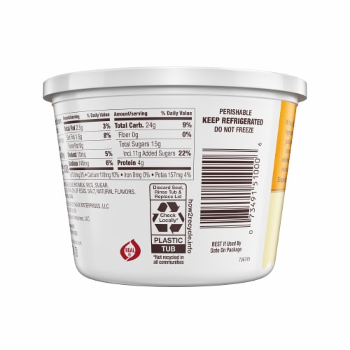 Kozy Shack Rice Pudding Tub, Gluten Free Dessert Perspective: back