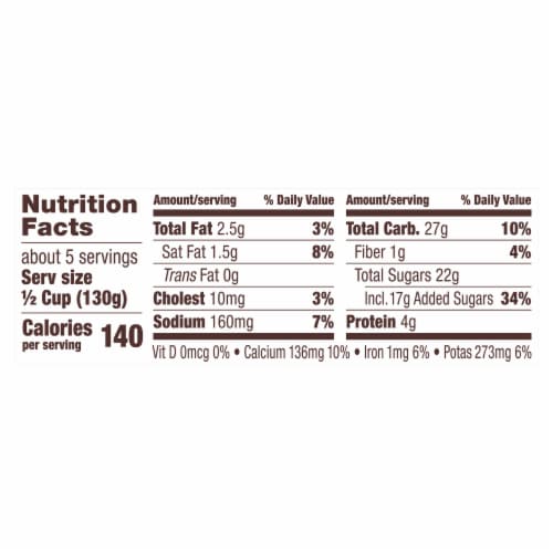 Kozy Shack Gluten Free Dessert Original Recipe Chocolate Pudding Tub Perspective: back