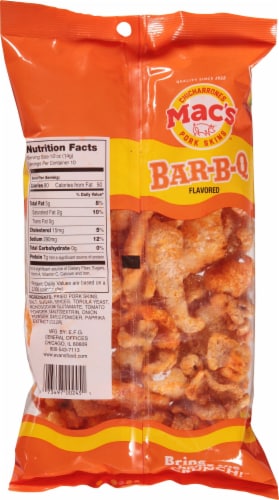 Mac's™ Bar-B-Q Flavored Pork Skins Perspective: back