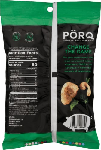 PORQ™ Herb & Vinaigrette Pork Skins Perspective: back