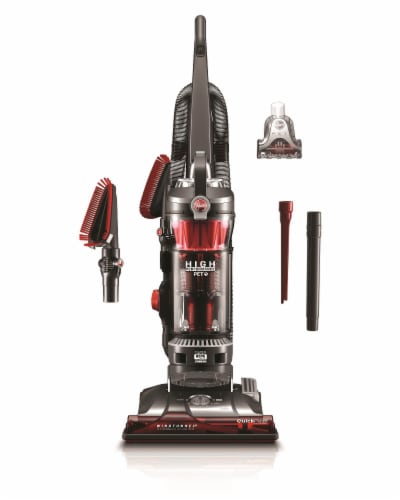 Hoover® WindTunnel 3 High Performance Pet Vacuum - Red / Black Perspective: back